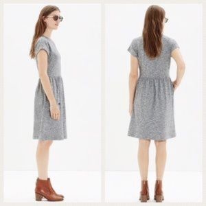 Madewell Heathered Jersey Dress with Zipper Detail